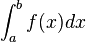 \int_a^b {f(x)dx}